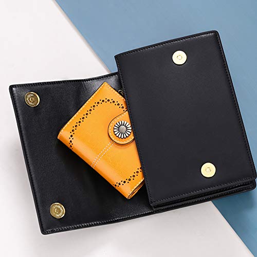 Image of SENDEFN Small Womens Wallet Leather Bifold Card Holder RFID Blocking with Zipper Coin Pocket