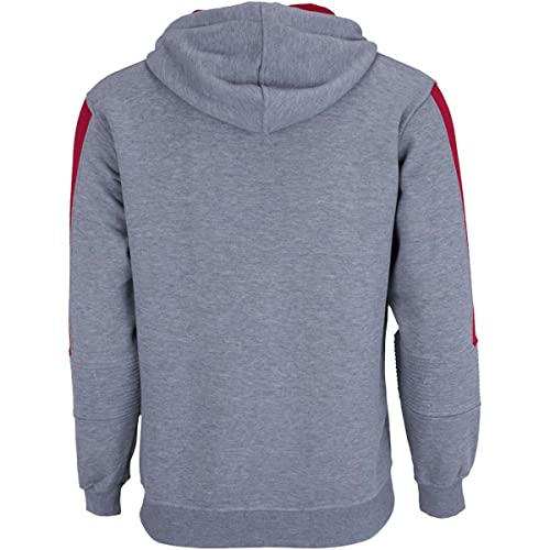 Jaqueta SPR Moletom Liverpool Trilobal Masculina - Cinza e Vermelho