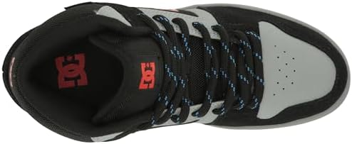 DC Men's Manteca 4 Water Resistant Winter High Top Skate Shoe, Black/Grey/RED, 10 | Image 4