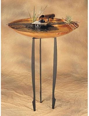 Copper Nature Bowl Large Tabletop Fountain Fogger: None, Metal Stands: No Stand