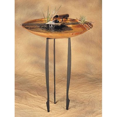 Copper Nature Bowl Large Tabletop Fountain Fogger: None, Metal Stands: No Stand