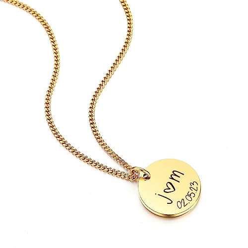 Personalized Initial Necklace, Customized Anniversary Necklace Gift for Couples, Handmade Couple Necklace for Girlfriend Wife Boyfriend on Valentine's Day, Birthday, Christmas3