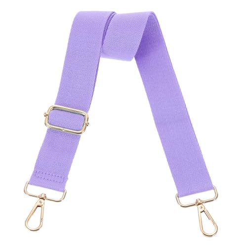Image of uxcell Wide Shoulder Strap, 3.8cm Adjustable Purse Strap Replacement Crossbody Strap for Shoulder Bag Handbag, Purple, Light Gold Pull Core Buckle