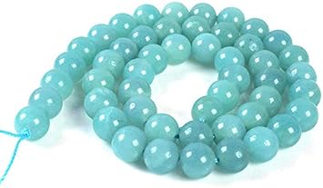 8MM72 Blue Amazonite round ball loose gemstone beads 16"