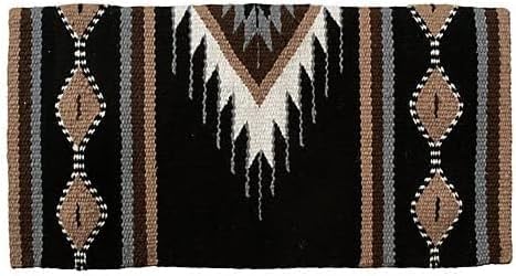 HUMAYL Saddlery Saddle Pad/Blanket for Horses Western Show Horse Saddle Blanket New Zealand Design Handmade Wool Saddle Blanket Top Wool Saddle Pad Regular Size : 34" L x 36" W x 1" inches PAD054