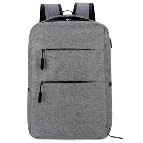 AHIOJEGX Mochila para Portátil Mochila for computadora portátil, Mochila Escolar con Puerto USB for computadora de 15,6 Pulgadas, Mochilas de Viaje for Hombres y Mujeres, Mochila Impermeable(Gray)