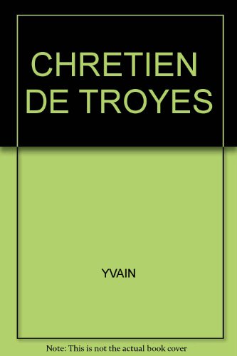 CHRETIEN DE TROYES B0013G1G1W Book Cover