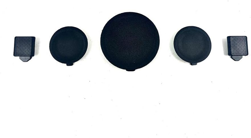 Rear Step Bumper Sealed Caps 5 pc Kit - fits Toyota Tacoma (2000-2015) (vehicle without factory tow package)