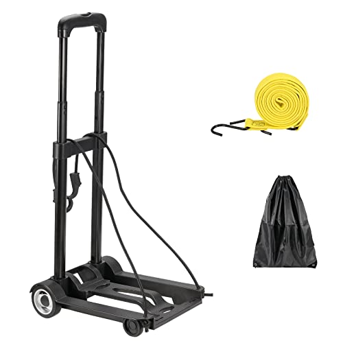 JEUIHAU Folding Hand Truck with Bungee and Bag