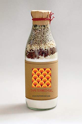 Brotbackmischung "Tapentenwechsel Retro" Backmischung im Glas Flasche Geschenk Geschenkidee Einzug Einzugsgeschenk neue Wohnung Umzug Cover