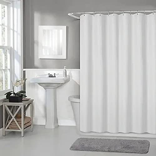 1 Cortina Box Banheiro Branca Pvc Antimofo Resistente