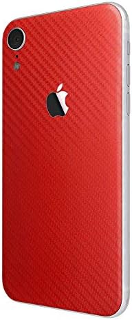 Red Carbon Fiber SKINTZ Glass Protection Skin Wrap Compatible with iPhone XR (6.1")