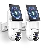 Gianteye 5G Solar Security Cameras Wireless Outdoor, 2K Cameras for Home...