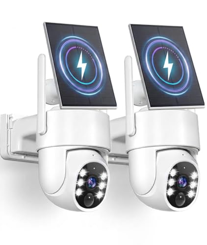 Gianteye 2-Pack 5G/2.4GHz Wireless Outdoor Security Cameras