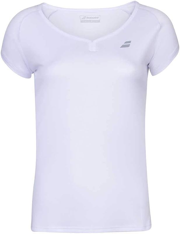 Babolat Play Cap Sleeve remera de tenis para mujer, blanco/blanco (talla X-Small de EE. UU.)