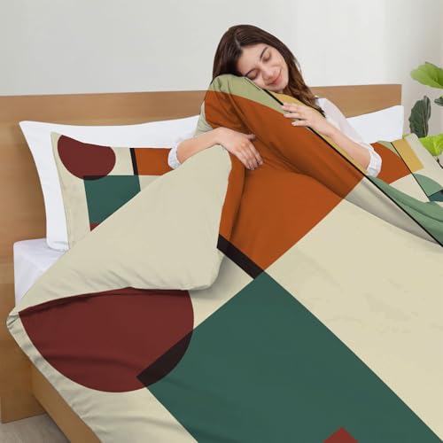 Housse de couette 3D en microfibre douce premium pour parure de lit de luxe 220x240