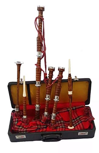 Tartan City Dudelsack-Set aus Rosenholz mit Übungspfeifer,...