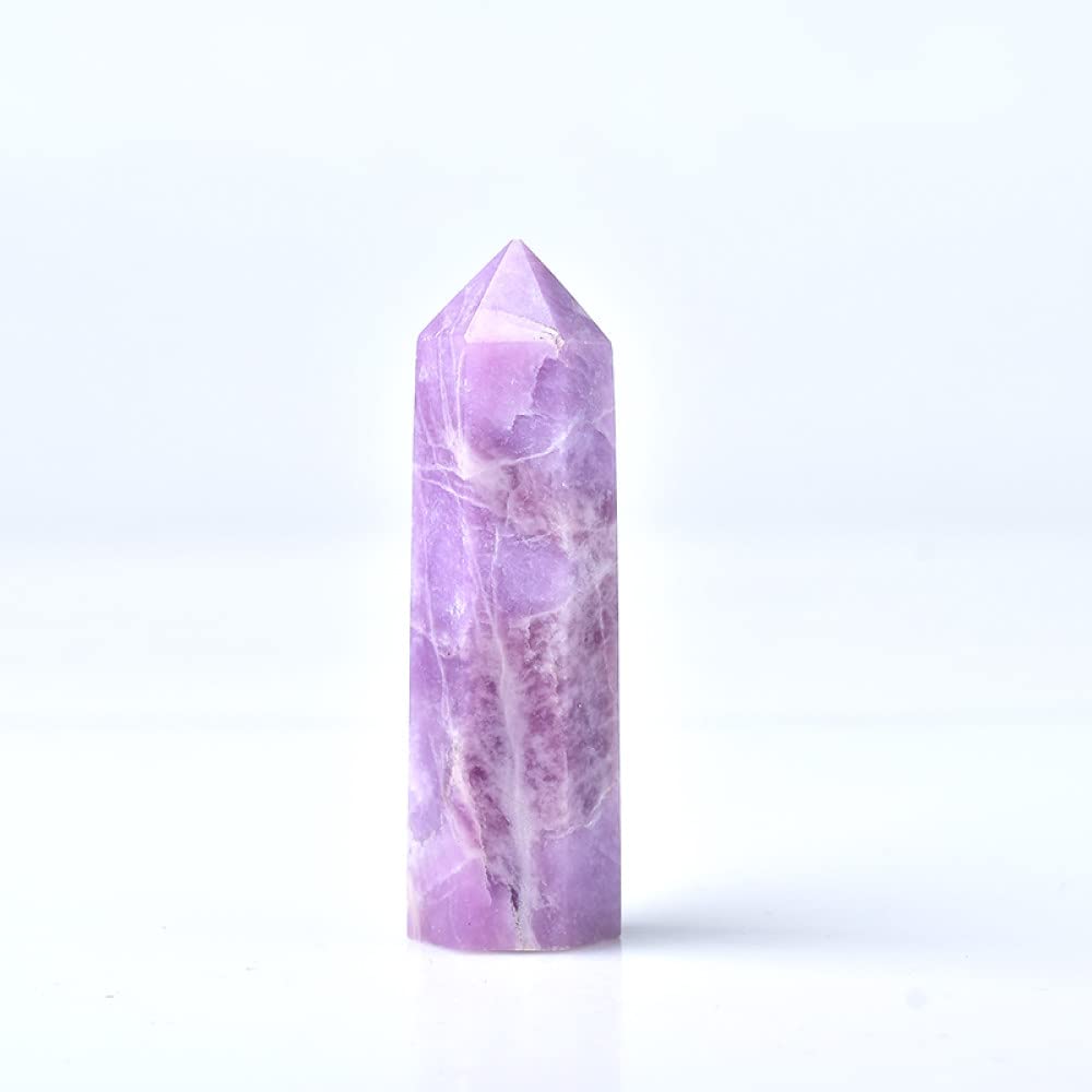 Cristal naturel quartz lilas idée cadeau souvenir obélisque minéral unique