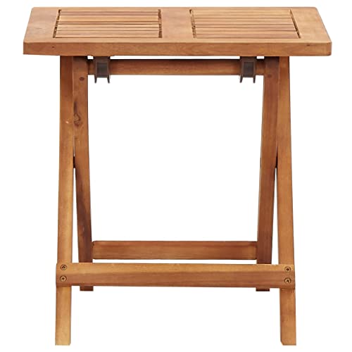 vidaXL Solid Acacia Wood Folding Garden Coffee Table Accent Side Porch - Image 3