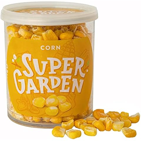 Freeze Dried Corn - Freeze Dried Vegetables - Pure & Delicious Corn Snacks - No Preservatives or Added Sugar - Dried Corn Vegan Snacks by Super Garden (40g Tin) Cover