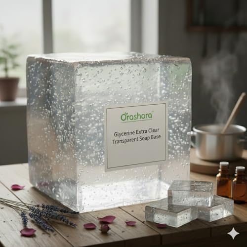 Image of Karan Herbs Melt and Pour Transparent /Clear Glycerine Soap Base - No Paraben, SLS, SLES & Alcohol Free (10KG)