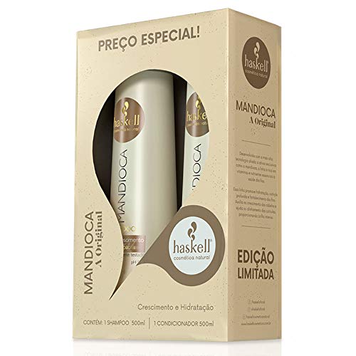 KIT SHAMPOO CONDICIONADOR MANDIOCA HASKELL 500ML CADA