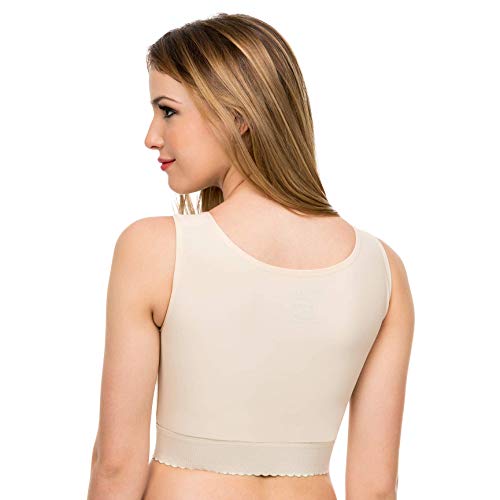 Post-Surgical Breast Support Bra/Vest – Front Zipper, Adjustable Straps, Compression Recovery Wear (VS04)4