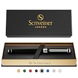 Scriveiner schwarzgrüner Tintenroller - Atemberaubender Luxus-, Chrom-Finish, Schmidt Ink Refill, Bestes Tintenroller Geschenk-Set für Männer & Frauen, Professionell, Executive Office