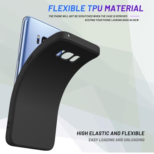 Image of for Samsung Galaxy S8 Case Black, Scratch Resistant with Soft Touch, Slim Thin Phone Cover for Samsung Galaxy S8