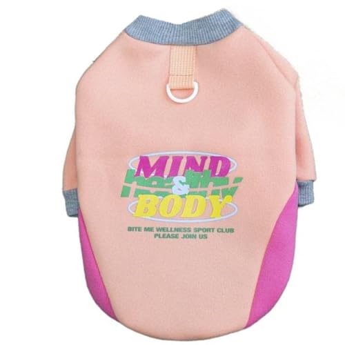 ICOUCHI ペット服 犬服 tシャツ パーカー 秋冬 洋服 裏ボア ドッグウェア 小中大型犬 コート 防寒 あたたかい 可愛い ファッション 猫服 脱毛保護 お散歩 お出かけ ペット用品 (5XL,ピンク)