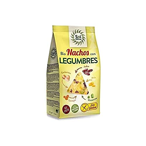 SOLNATURAL Solnature Nachos avec LEGUMBRES sans Gluten Bio 80 g, Non Applicable Cover