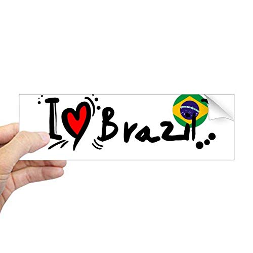 Autocollant drapeau du Brésil rectangulaire DIYthinker pour fenêtre - 2