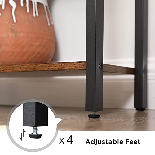 Vasagle Alinru Storage Shelf, Bookshelf With 5 Shelves, Steel Frame, For Living Room, Entryway, Office, Industrial Style, Rustic Brown And Black Ulls025B01, 24.4”L X 9.4”W X 65”H (62 X 24 X 165 Cm) #TOP7