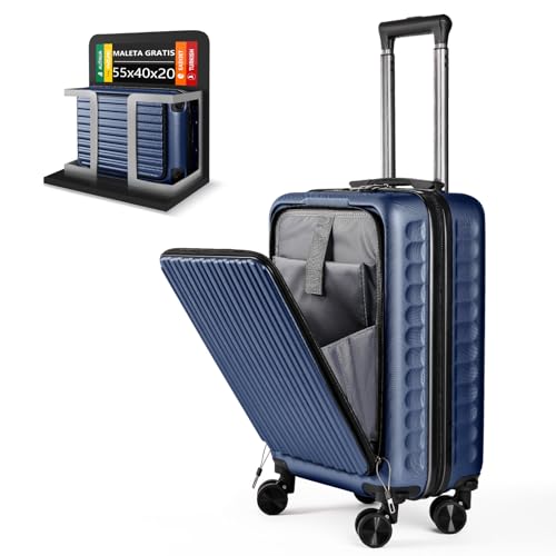 ARTREE Maleta de Cabina 52x35x22cm,ABS Material Trolley Rígida Expandible, con Ruedas giratorias Desmontables,Cerradura combinación,Ideal como Equipaje de Mano para Iberia, Vueling o Easyjet
