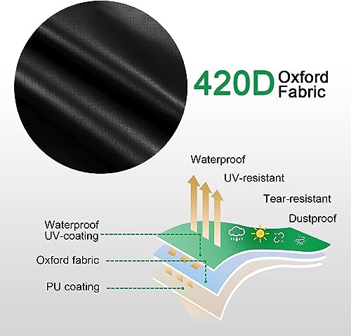 Gartenmöbelabdeckung Abdeckplane GartenmöBel mit Zugkordel Wasserdichtes Atmungsaktives Oxford-Gewebe Gartenmöbel Schutzhülle – Bild 4
