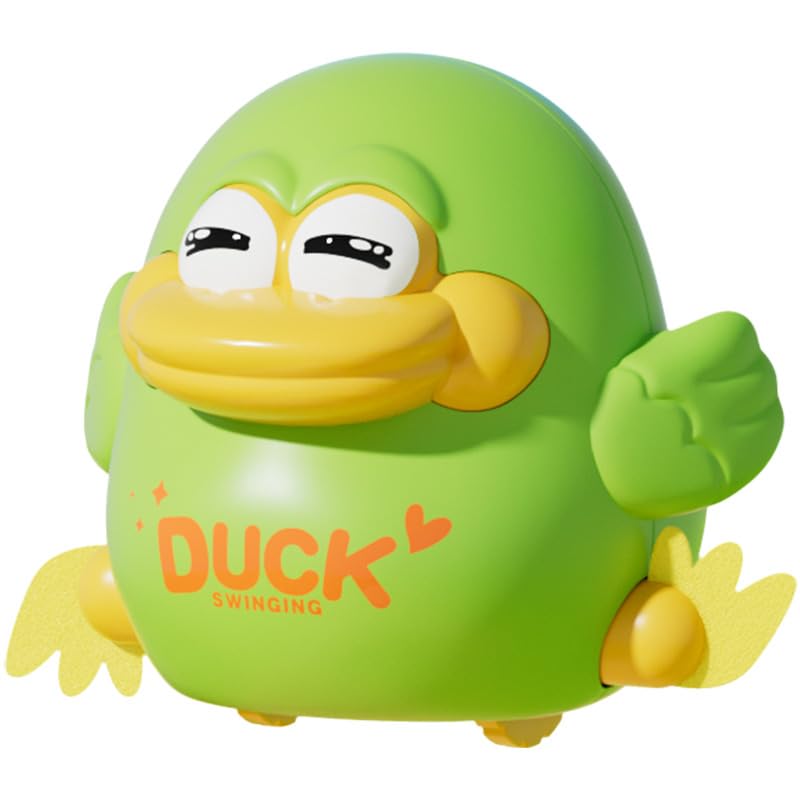 Image of ACROWN Cute Animal Toys for Kids Sensory Worm Animal Wind up Colorful Toy Insect Figurines for Boys and Girls Multicolor Animals Toys Pack of 1 (Swing Duck)