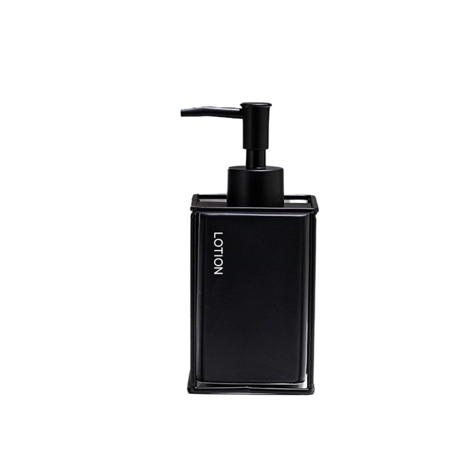 Ceramic Lotion Dispenser Bottles With Iron Stand, Hand Liquid Shampoo & Shower Soap Gel For Bathroom Countertop For Bathroom, Countertop(LOTION-black)