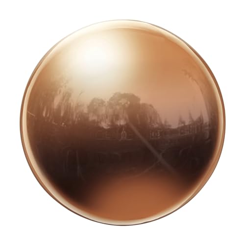 QUARKZMAN Sfera Riflettente 4 Pollici 100mm Sfera Cava Lucidata Sfera Riflettente, Acciaio Inossidabile per Giardino Casa Decorazione Esterna, Oro Rosa