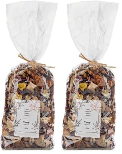 PARENCE.- Sachet de Pot Pourri 200g Parfum Cannelle - Décoration et Parfum d'Ambiance, Polyvalent - Cannelle, 200g (Lot de 2)