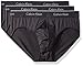 Calvin Klein Men's Underwear Microfiber Stretch 3 Pack Brief, Black, Large