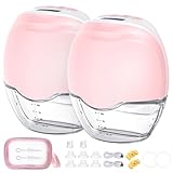 Sacaleches electricos Manos Libres, Extractor de Leche materna Portátil Inalámbrico, Discreto y Silencioso, Antifugas, 3 Modos 12 Niveles, 2Piezas para Trabajo y Viaje