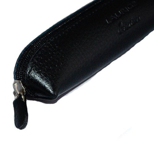 Mini Leather Purse - Pen/Make-Up/Applicator Holder by Laurige - Aubergine - Parent (Grey)