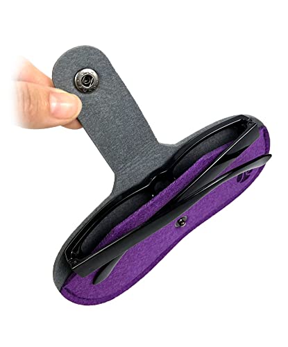 Javoedge [3 Pack], Multi Colors Soft Felt Ultra Slim Light Portable Slip In Pouch For Medium Size Eyeglasses Case #TOP2