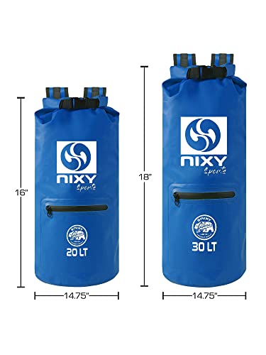 NIXY Premium mochila seca impermeable 20L / 30L para actividades al aire libre (amarilla, 20L) miniatura 4