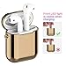 REFLYING Case Compatible for AirPods [1st and 2nd Gen], Soft TPU Plated Case Shockproof Protective Cover Compatible with AirPods & AirPods 2019 [Front LED Visible] - Gold