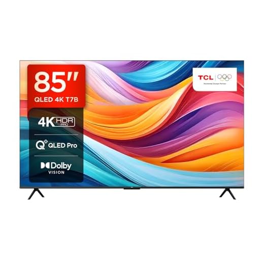 Smart Tv TCL 85T7B, TV QLED 85”, 4K Ultra HD, Google TV (Dolby Vision & Atmos, Controllo vocale hands-free, compatibile con Google assistant & Alexa)