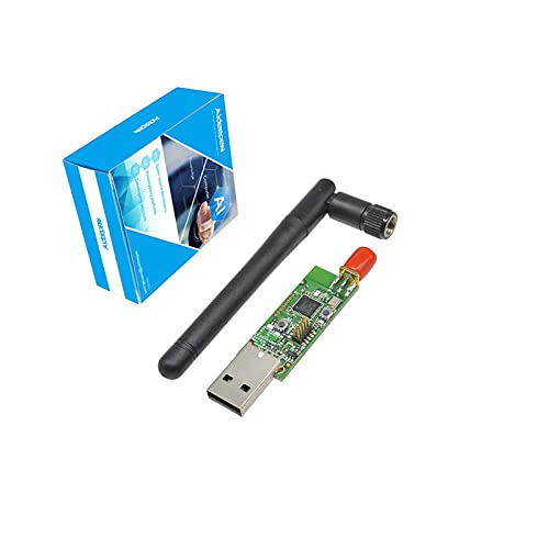 Aideepen Zigbee CC2531 Sniffer Módulo de analizador de protocolo de Paquetes de Placa Desnuda USB Dongle para Asistente casero, Abierto HAB, USB CC2531 BT 4.0 analizador de protocolo Sniffer Antena