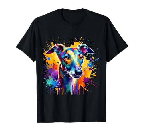 Splash Art Whippet Whippets Maglietta