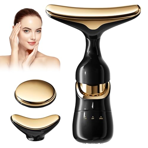Masajeador facial antiarrugas, dispositivo de cuidado facial con 3 modos, dispositivo de masaje facial, cuello y cara, tonificación de la piel y lifting, masaje facial, cara, cuello,