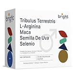 Gestión de la Vitalidad Masculina – Tribulus, L‑Citrulina - L-Arginina, Maca, Trans-Resveratrol y Selenio – sin OGM | Sinergia avanzada para energía y bienestar masculino I 28 Dosis Diarias